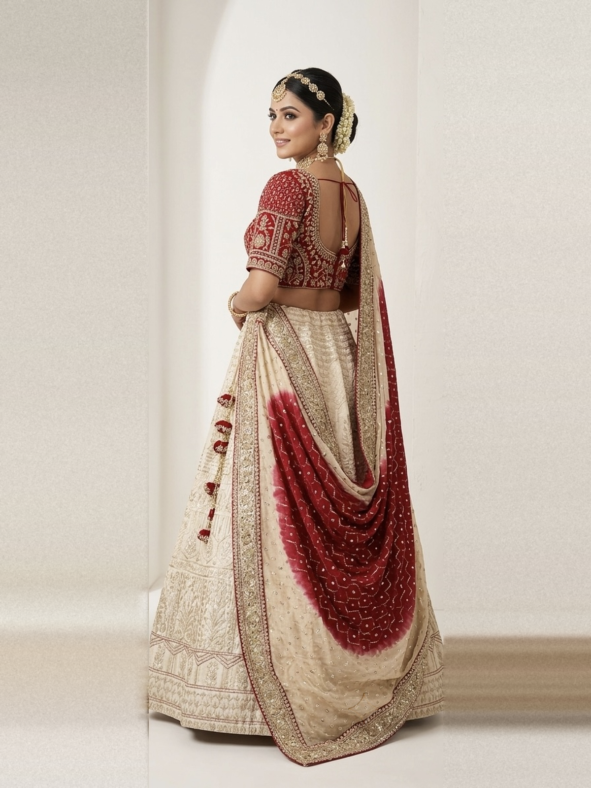 Red bridal lehenga