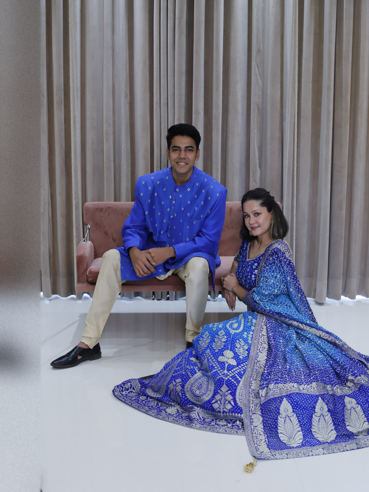 Royal blue banarasi lehenga