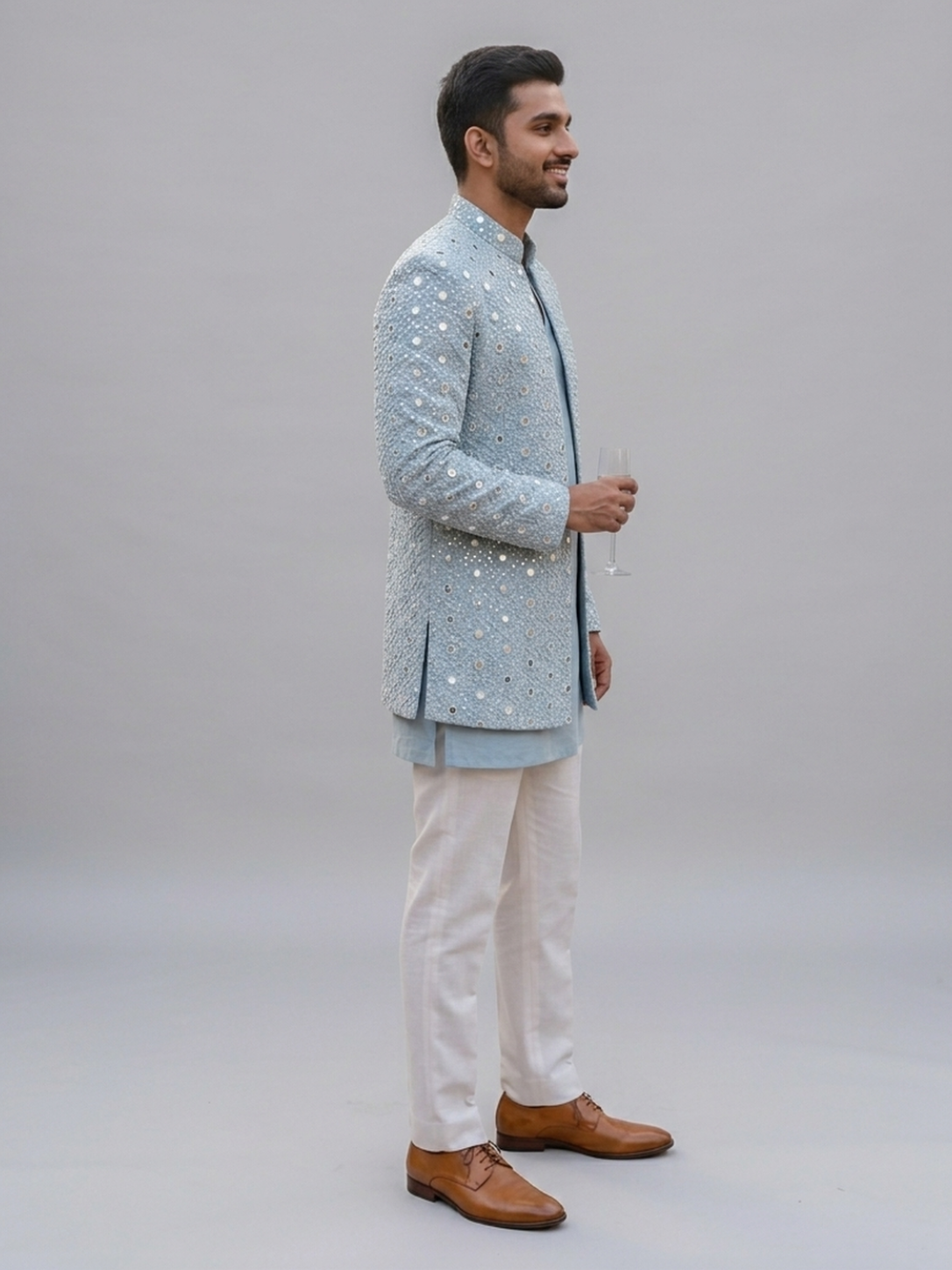 Blue indo western