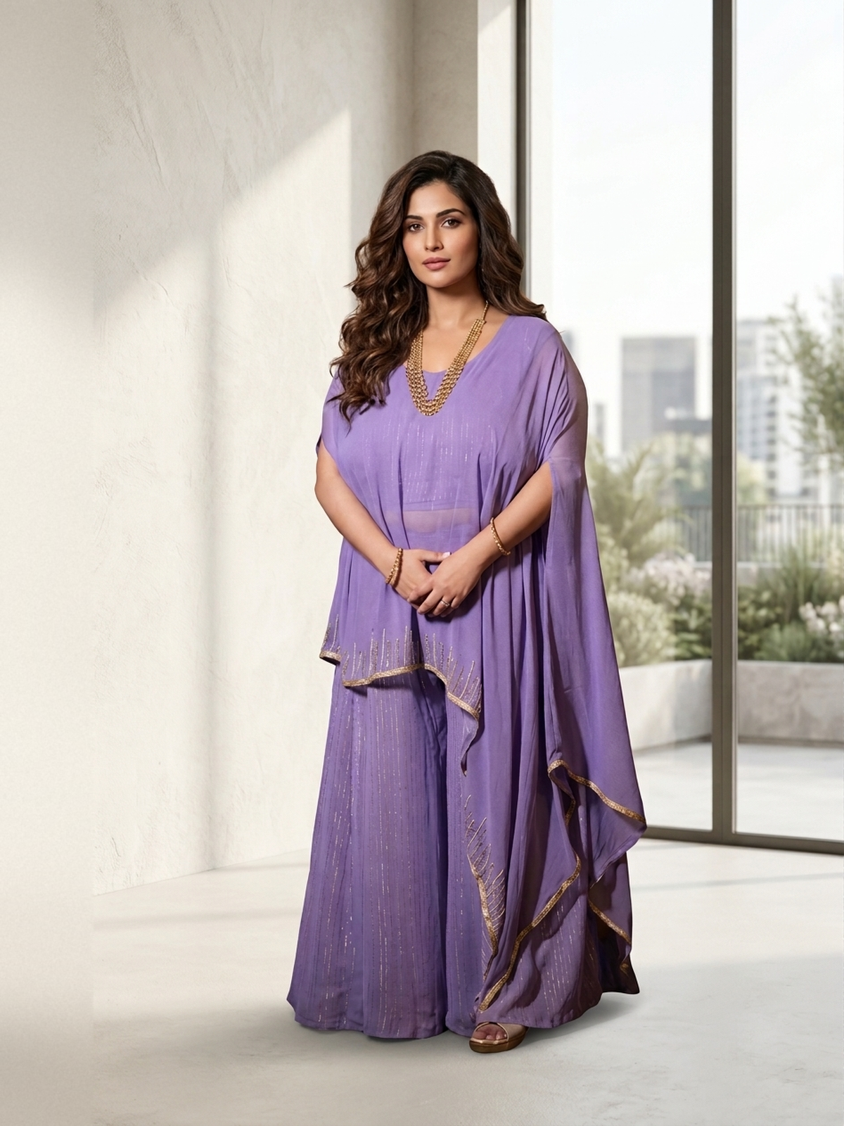 Cape sharara set