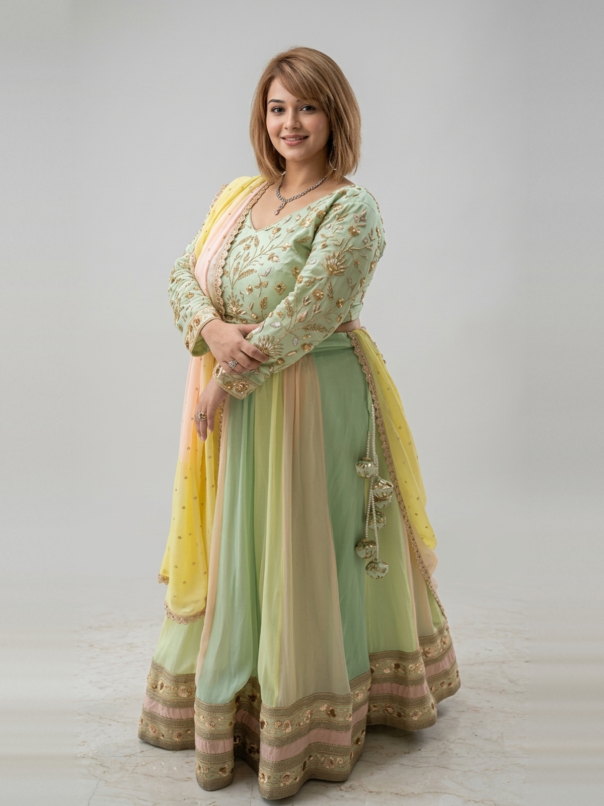 Pastel shade lehenga