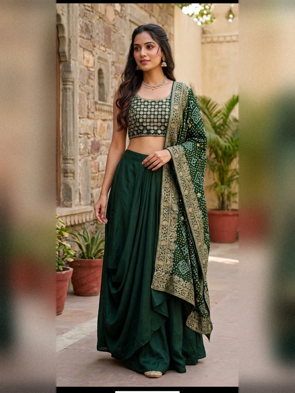 Bandhani dhoti set