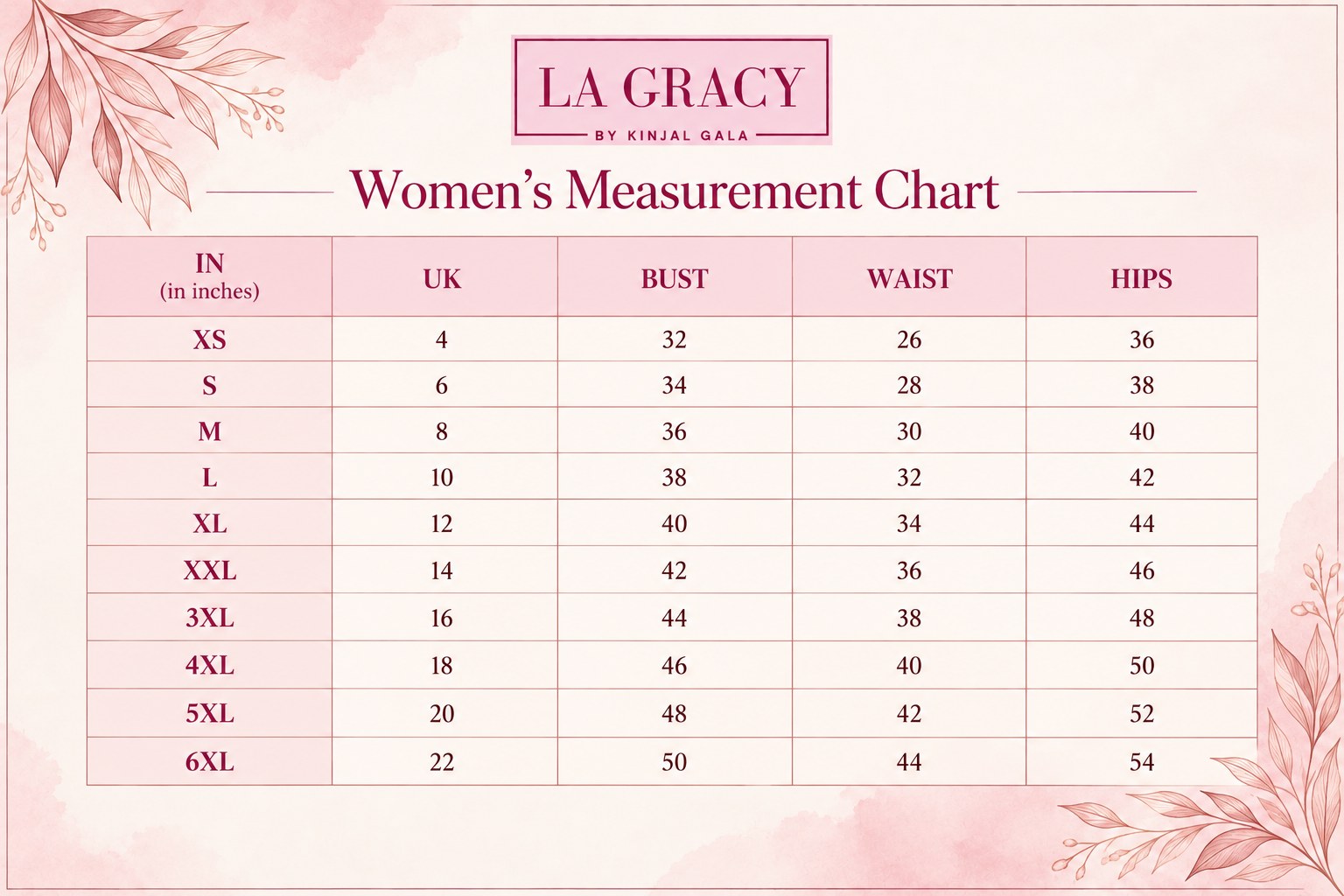 Women's Size Chart